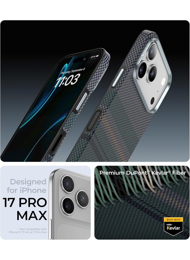 بينكس جراب Benks المميز لهاتف iPhone 17 Pro Max بتصميم Aurora الكامل، متوافق مع زر التحكم بالكاميرا، ومتوافق مع MagSafe، جراب حماية عسكري مصنوع من ألياف Dupont Kevlar - Image 3